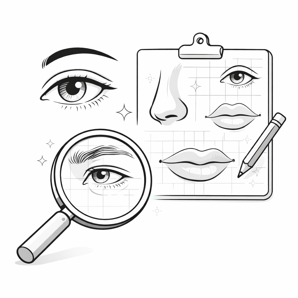 Facial Features Practice Sheets