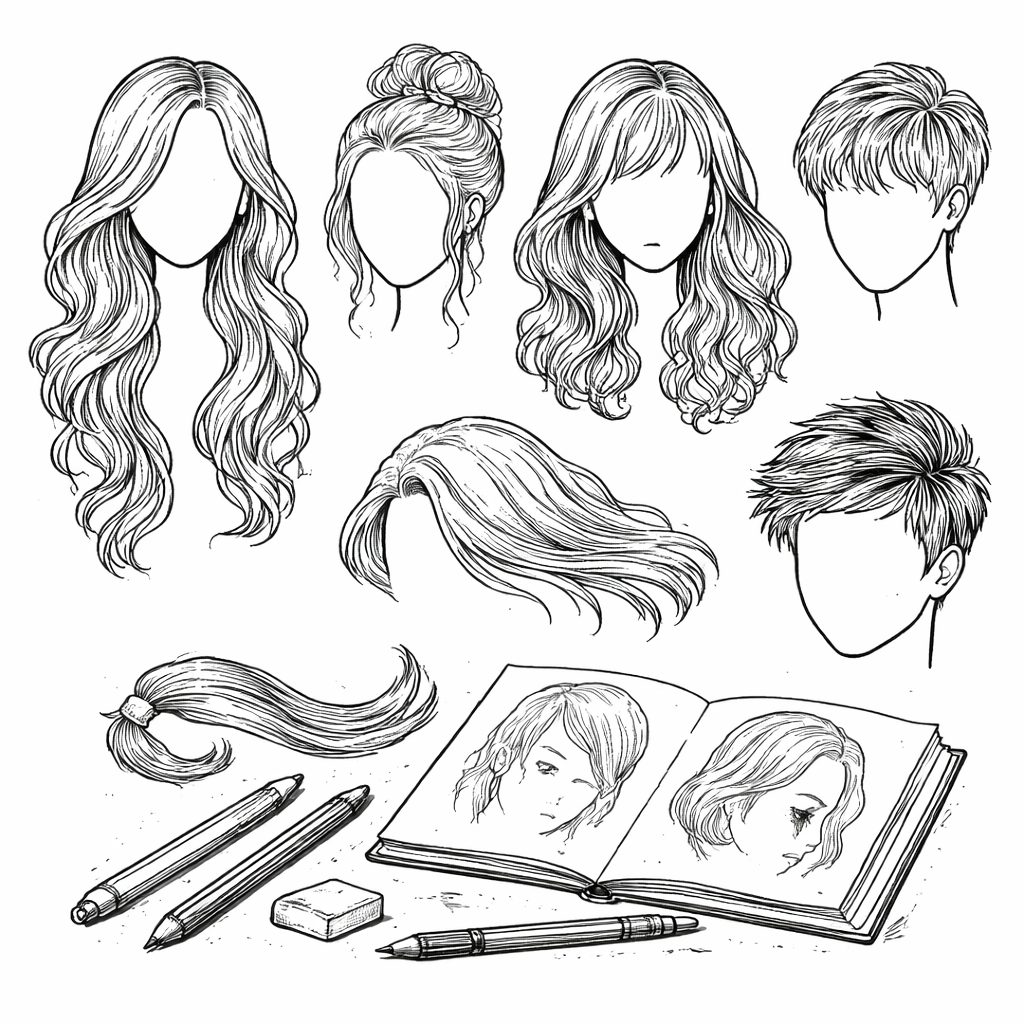Hair & Textures Practice Pack
